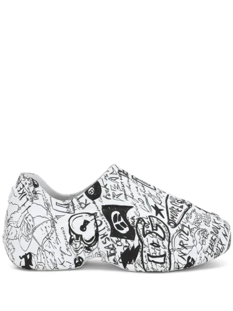 Dolce & Gabbana Toy graffiti-print low-top sneakers White CS2113AE101