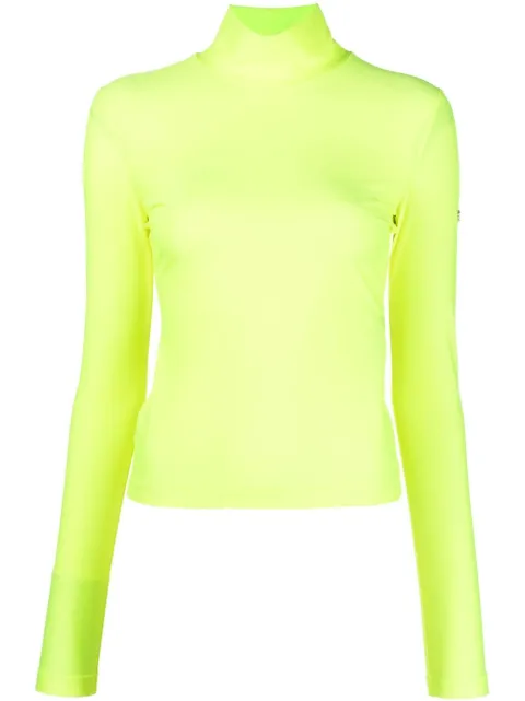 Diesel high collar T-shirt Yellow A092660AHAZ