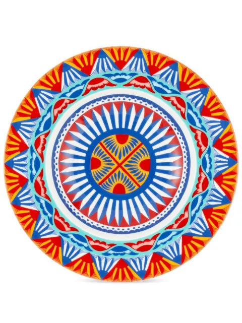 Dolce & Gabbana 2 piece fine porcelain soup plate set Orange TC0S05TCA11