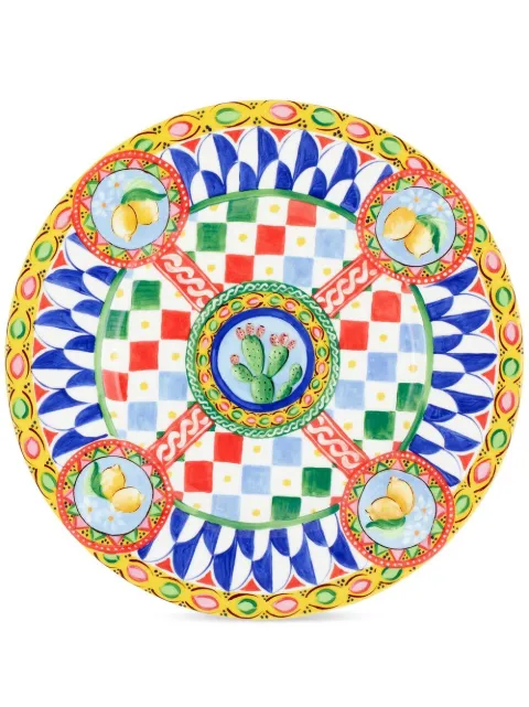 Dolce & Gabbana 2 piece fine porcelain dinner plate set White TC0S04TCA07