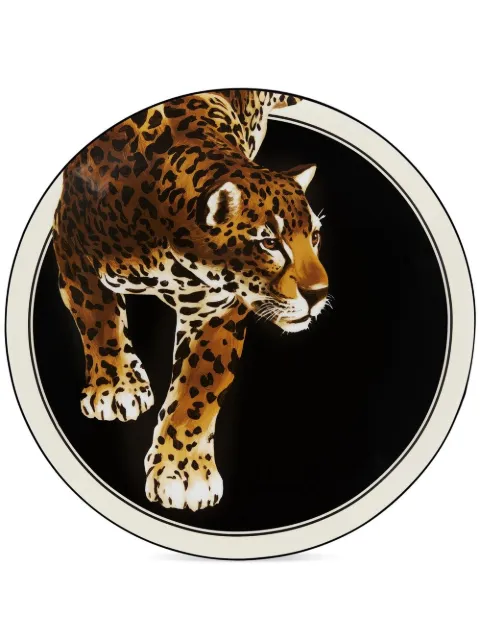 Dolce & Gabbana leopard-print porcelain platter Black TC0024TCA44