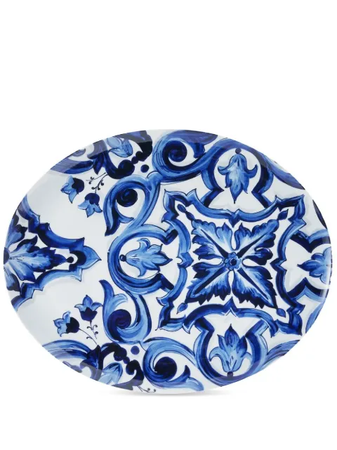 Dolce & Gabbana mediterranean-pattern porcelain platter Blue TC0025TCA37