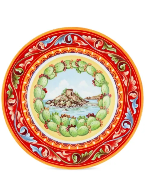 Dolce & Gabbana 2 piece fine porcelain soup plate set Red TC0S05TCA04