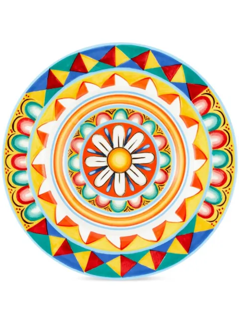 Dolce & Gabbana 2 piece fine porcelain soup plate set Orange TC0S05TCA02