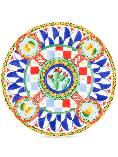 Dolce & Gabbana 2 piece fine porcelain dessert plate set White TC0S03TCA07