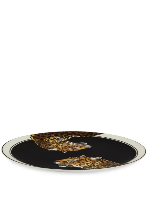 Dolce & Gabbana leopard-print porcelain platter Black TC0091TCA44