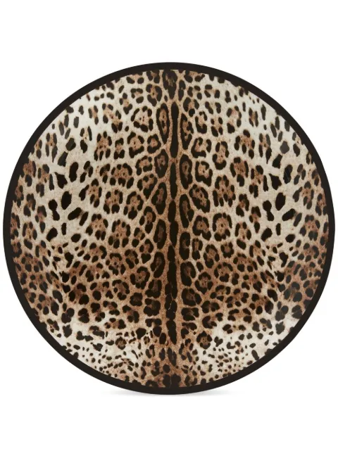 Dolce & Gabbana leopard-print porcelain platter Black TC0024TCA71