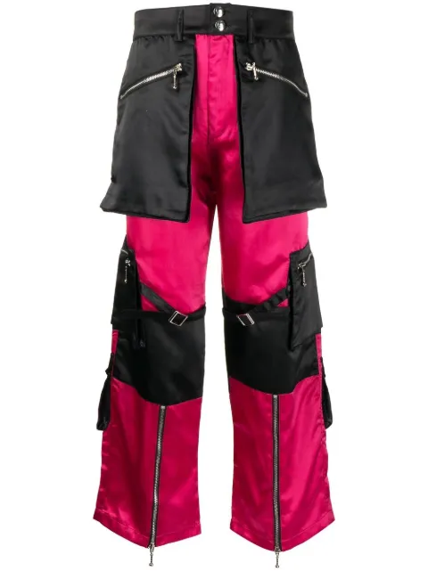 Youths In Balaclava multiple zip-pockets cropped trousers Black YOU05P102