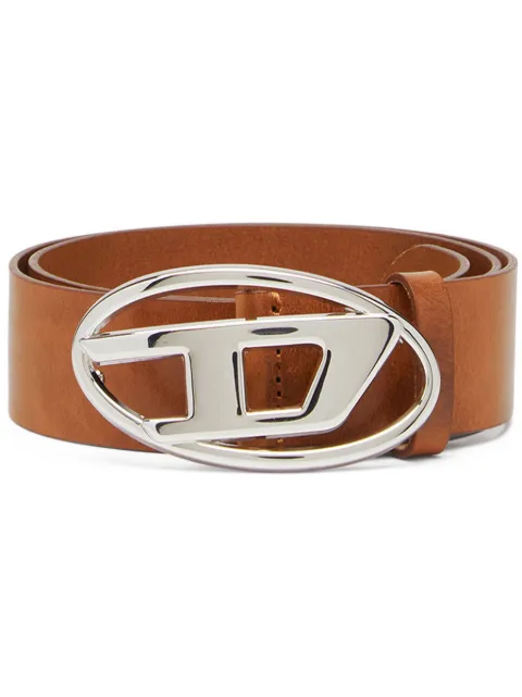 Diesel 1DR logo-buckle belt Brown X08727PR666