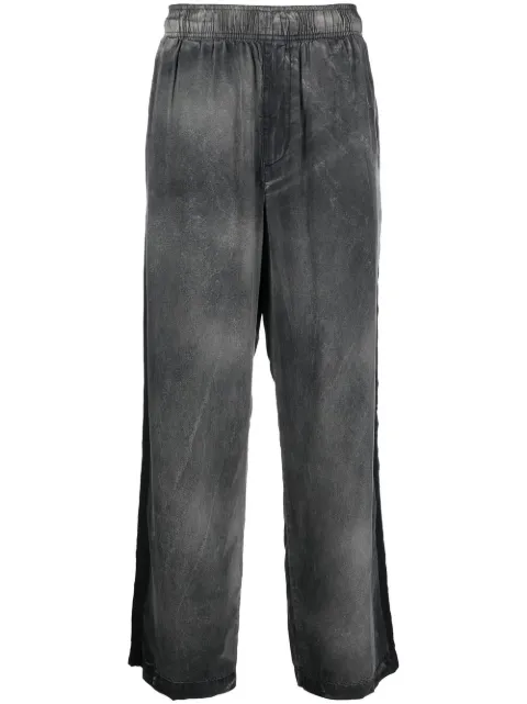 Diesel embroidered-logo regular trousers Grey A085440DMAV