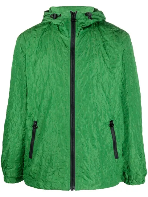 Diesel crinkled-finish windbreaker Green A095890JLAU