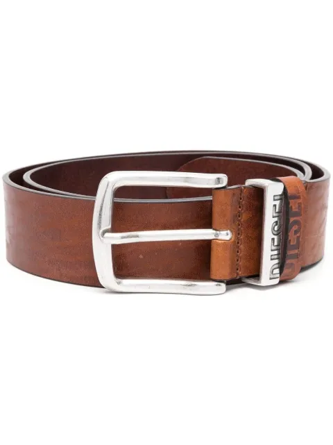 Diesel B-Visible leather belt Brown X08506PS142