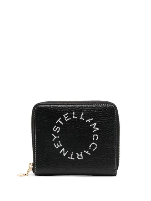 Stella McCartney logo-print detail zipped wallet Black 7P0009WP0057