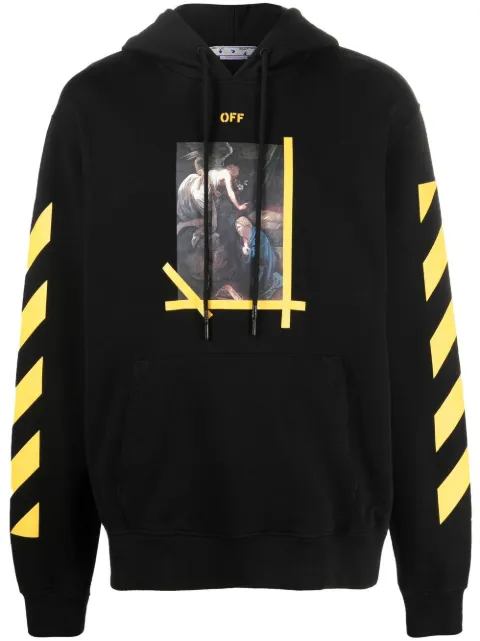 Off-White Caravaggio-print hoodie Black OMBB097C99FLE0131001