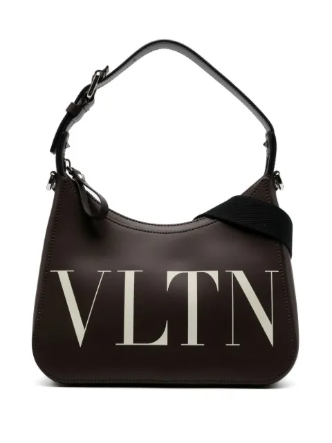 Valentino Garavani VLTN leather shoulder bag Brown YB0B62WJW