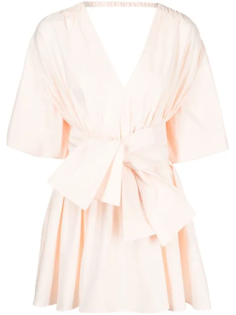 Acler knotted-waistband detail mini dress Pink AL2204108D