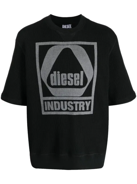Diesel graphic-print cotton t-shirt Black A090250BKAA