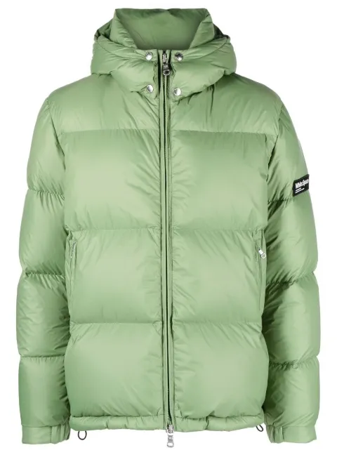 White:Space Scott logo-patch padded jacket Green SCOTTJACKET