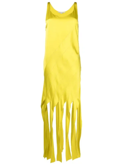 Stella McCartney fringe-hem sleeveless dress Green 6A01473AU309