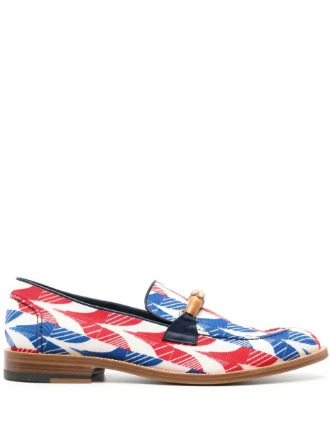 Casablanca abstract-print Envelope loafers Red AF22ACC022
