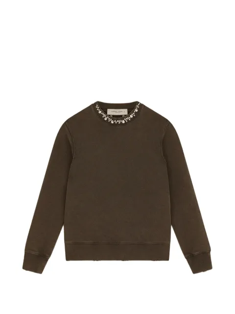 Golden Goose crystal-embellished cotton sweatshirt Grey GWP01223P000672