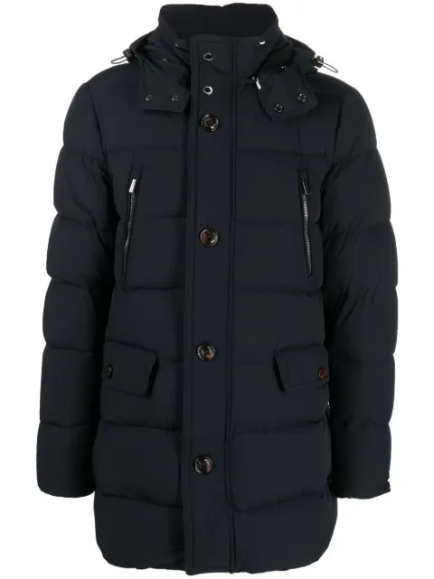 Moorer button-down padded coat Blue MOUGI100206TEPA009