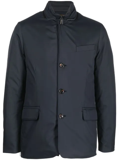 Moorer single-breasted padded jacket Blue MOUGI100314TEPA034