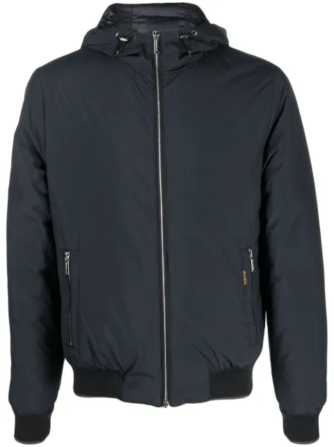 Moorer zip-up hooded jacket Blue MOUGI100050TEPA023