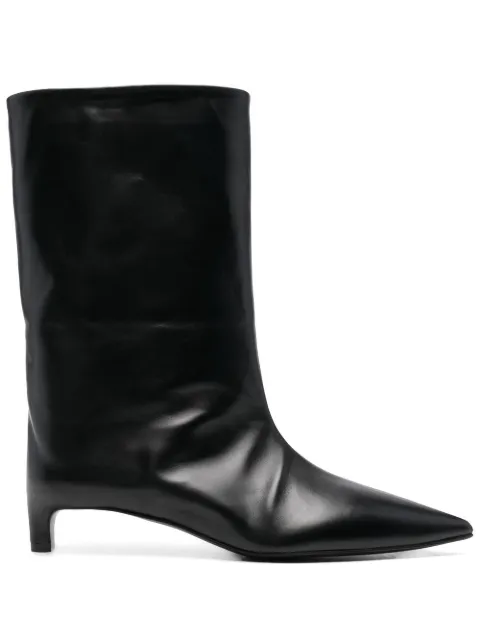 Jil Sander pointed-toe leather boots Black J15WU0015P4833