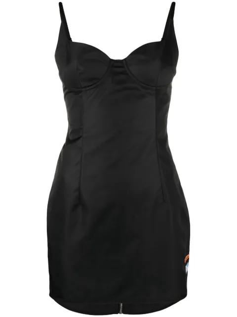 Heron Preston satin corset mini dress Black HWDB062F22FAB0011000