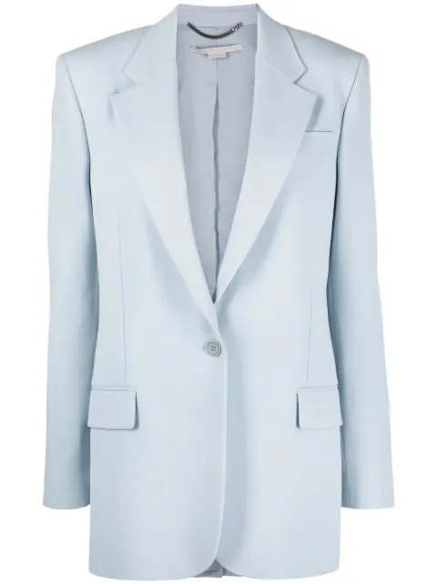 Stella McCartney single-breasted oversized blazer Blue 6500153AU701