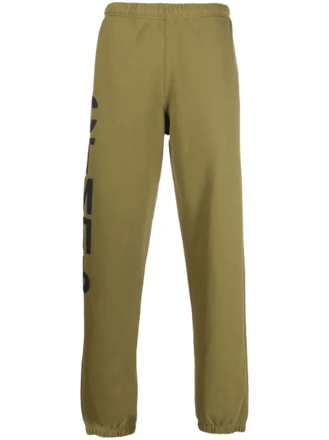 Heron Preston logo-print track pants Green HMCH027F22JER0035510