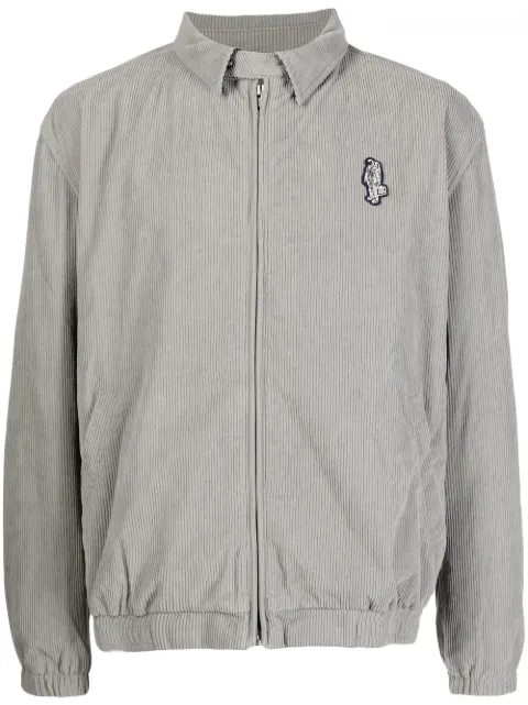 Billionaire Boys Club logo-print zip-up shirt jacket Grey B22204