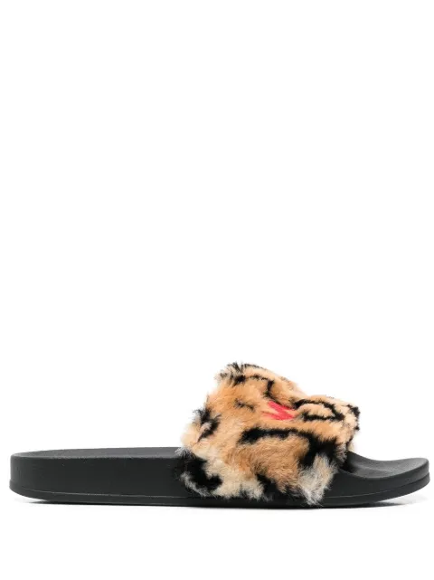 Marni embroidered-logo detail pool slides Neutrals SAMR003902P4830