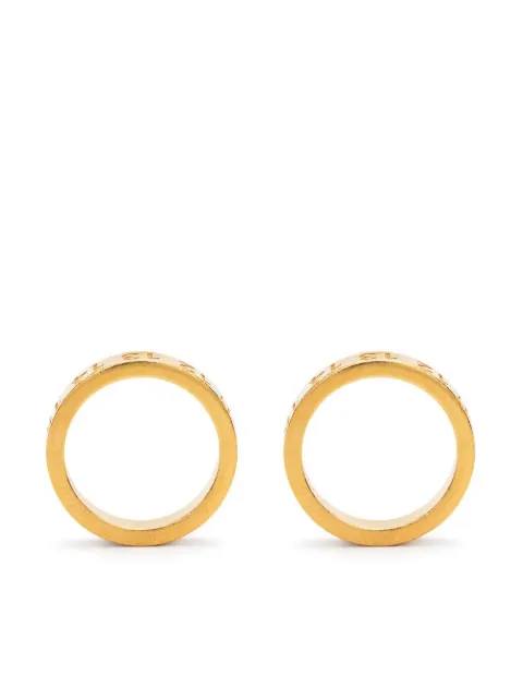 Maison Margiela Numerical engraved hoop earrings Gold SI8VG0001SV0129