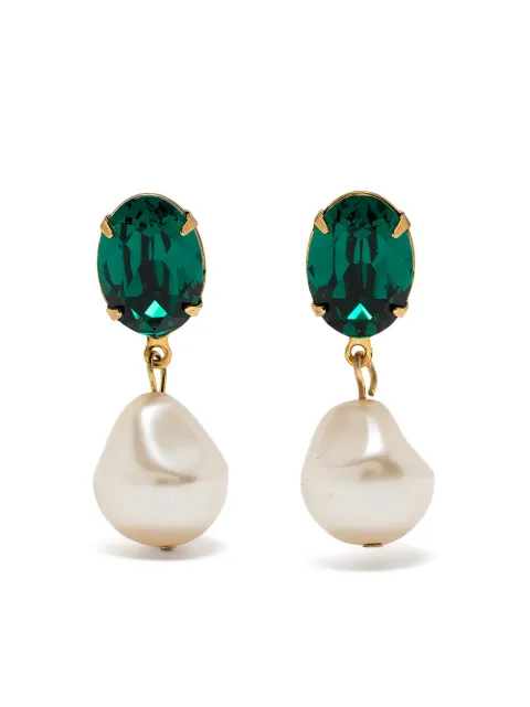 Jennifer Behr Tunis pearl earring Gold 50RB50EMERALD