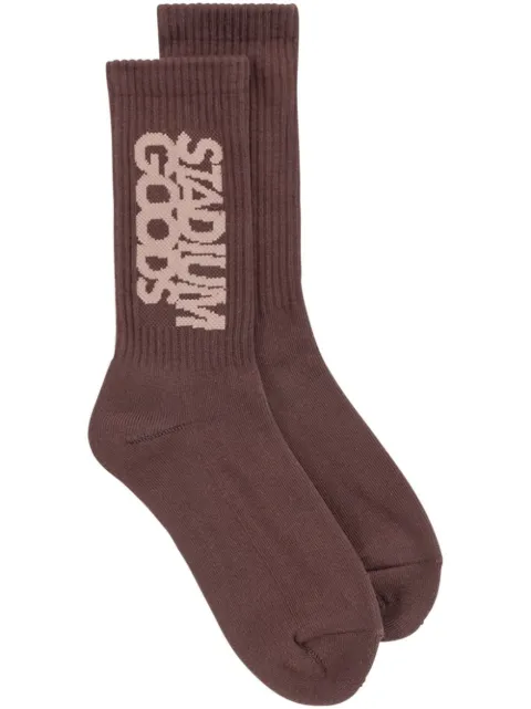 STADIUM GOODS® logo-print ''Bark Brown'' crew socks Brown SGS0447