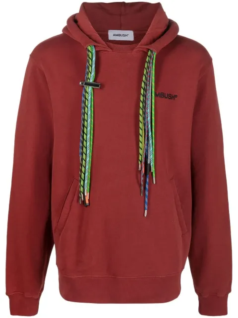 AMBUSH multi-cord hoodie Red BMBB021F22FLE0012884
