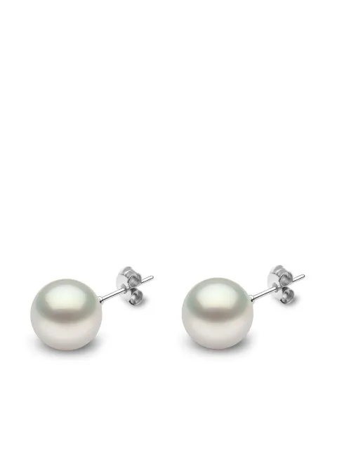 Yoko London 18kt white gold Classic 11mm South Sea pearl stud earrings Silver EYW117
