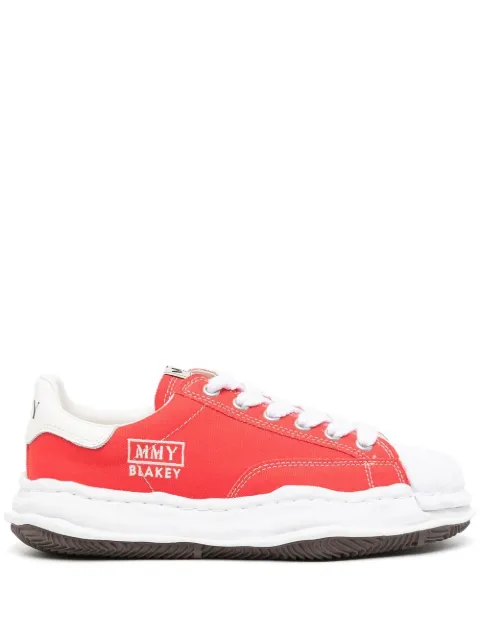Maison MIHARA YASUHIRO ridged-trim low-top sneakers Red A08FW735