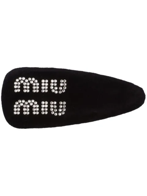 Miu Miu logo-detail hair clip Black 5IF092068