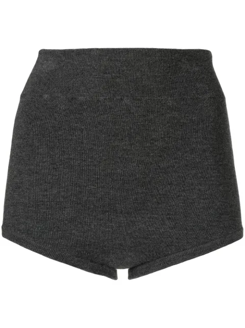 Cashmere In Love Felix knitted high-waist shorts Grey FELIX