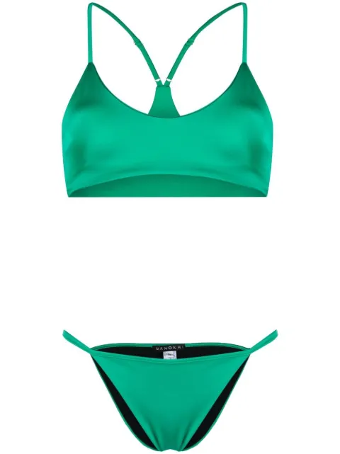 Manokhi low-rise stretch bikini Green MANO402ST8GREEN