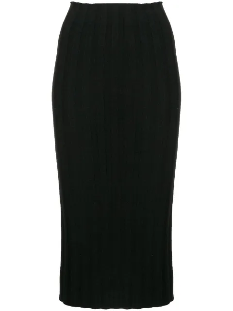 Cashmere In Love Lenny ribbed-knit skirt Black LENNY