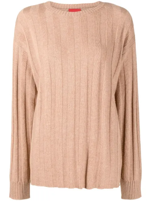 Cashmere In Love Millie ribbed-knit jumper Brown MILLIE