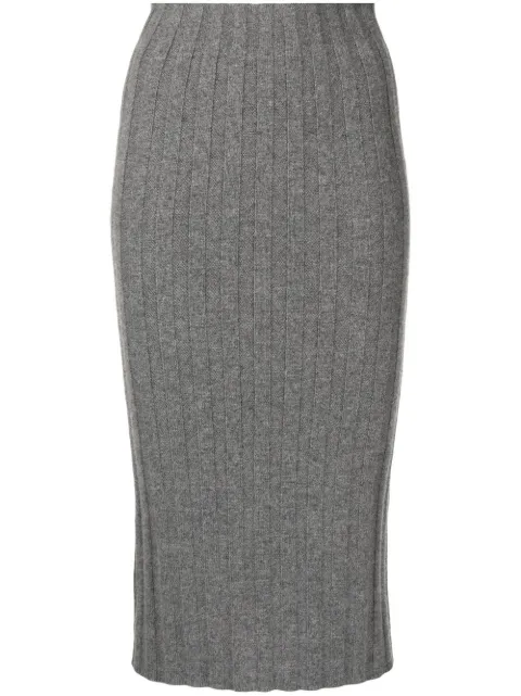 Cashmere In Love Lenny chunky-knit skirt Grey LENNY