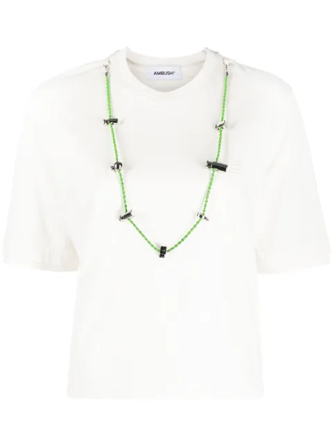 AMBUSH Stoppers boxy T-shirt Silver BWAA031F22JER001