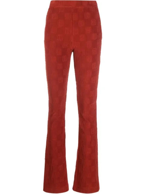 AMBUSH flared monogram sweatpants Brown BWCH003F22JER0012828