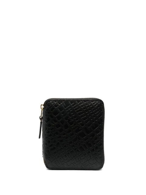 Comme Des Garçons Wallet zip around textured wallet Black SA2100ER