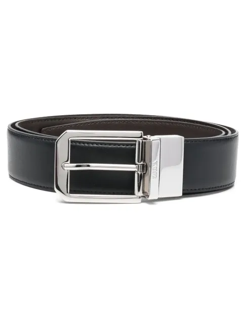 Zegna buckle-fastening leather belt Black LHVICB011PZ